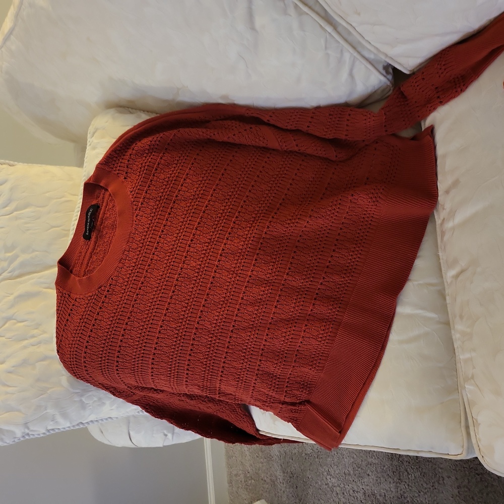 Crew neck sweater, burnt orange, medium, like new